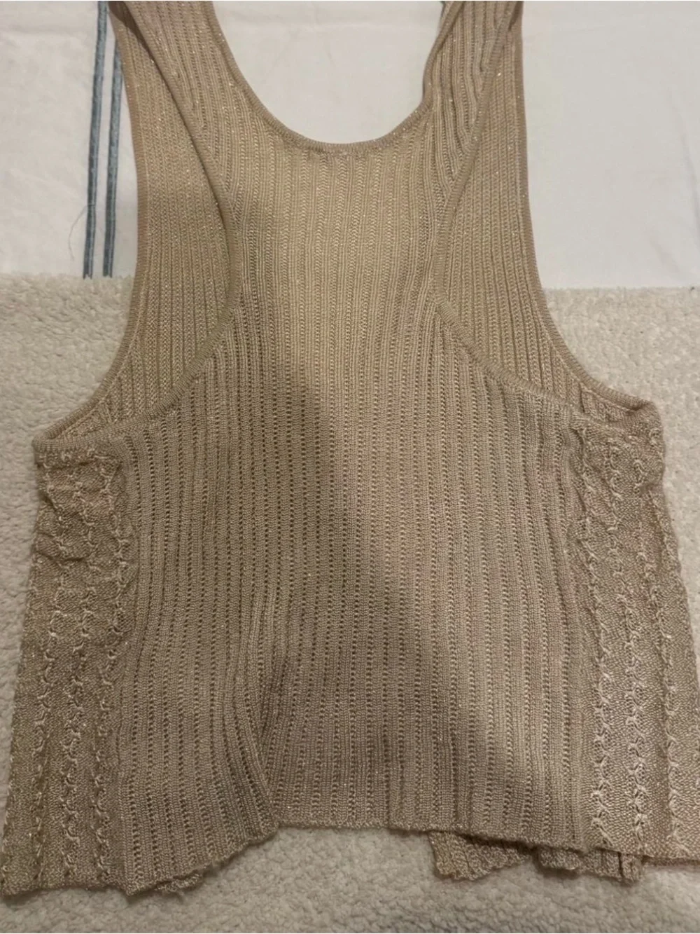 Free people gold knit top